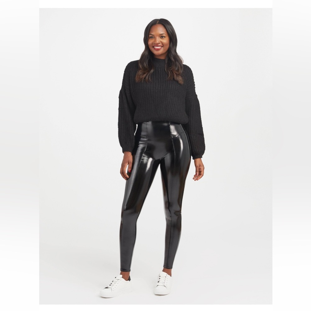 Spanx Faux patent leather leggings